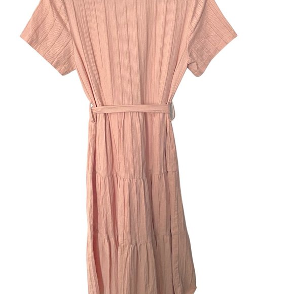 Wren and Ivory peach tie and button down dress size small - Picture 3 of 3